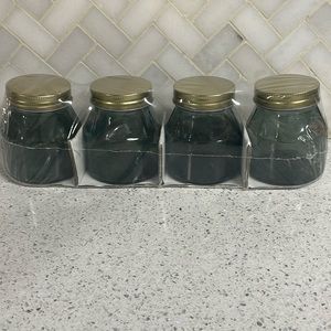 Bullseye Mini Glass Jars Set